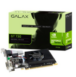 Galax GeForce GT 730 2GB DDR3 (2021 model) Graphic Card, 2GB DDR3, 64-bit, HDMI, DVI, VGA | 73GPF4HX003Q
