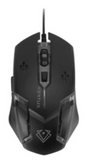 Vertux Sensei Ergonomic Optical USB Wired Computer Gaming Mouse, Up to 3200 DPI, 6 Configured Buttons, Anti-Skid Rubber Scroll, Silent Clicks, Rainbow LED Backlit, For PS4 / PC, Black | Sensei