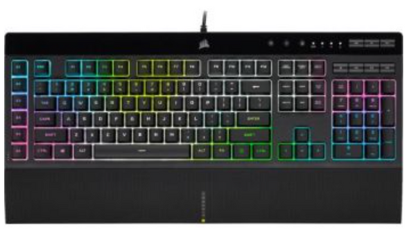 Corsair K55 RGB PRO XT RGB USB 3.0 Type-A Gaming Keyboard, 16.8