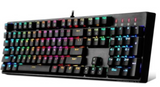 1st Player RGB Gaming Mechanical USB Wired Keyboard DK5.0 with Cherry MX Blue Switches Equivalent, 104 Keys LED RGB Backlit Computer Laptop Keyboard for Windows Mac PC Gamers | DK5.0-104-KEYS