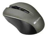 Canyon MW-1 2.4GHz Wireless Optical Mouse, With 4 Buttons, DPI 800/1200/1600, Sensitivity Switching, Gray | CNE-CMSW1G