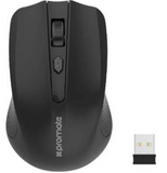 Promate 2.4GHz Wireless Ergonomic Optical Mouse, Nano Receiver, Plug & Play, Highly Compatible | Clix-8.Black