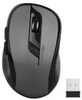 Promate 2.4GHz Wireless Ergonomic Optical Mouse, Precision Tracking, Plug & Play, 10m Working Range, Black | Clix-7.Black