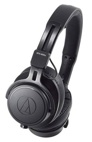 Audio-Technica ATH-M60X On-Ear Closed-Back Dynamic Professional Studio Monitor Headphones, 45 mm large-aperture drivers, Low-profile, closed-back, on-ear design | ATH-M60X