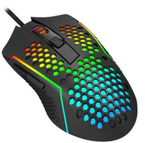 Redragon Reaping Elite Lightweight Wired Gaming Mouse, RGB Backlit, 7 Programmable Buttons, Anti-Skid Scroll Wheel, 12400 Dpi, 30g Acceleration, Black | M987P-K