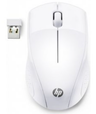HP 220 Wireless Optical Mouse, 1 AA Battery, 2.4 GHz Micro Receiver, White | 7KX12AA#ABB