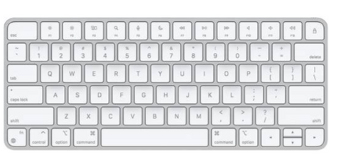 Apple Magic Keyboard, Multimedia Keys, Wireless and Rechargeable, USB-C to Lightning Cable, Compatible with Mac/ iPad, Silver | ‎MK2A3LB/A