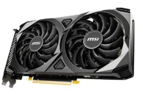 MSI GeForce RTX 3050 Ventus 2X Graphics Card, 8GB GDDR6 128 Bit Memory, 2560 Cores, 1777 MHz Boost Clock, 14 Gbps, Torx Fan 3.0, PCI Express Gen 4.0 x8 , G- Sync, 12 API, HDMI, DP | 912-V397-418