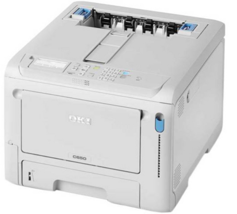 Oki C650DN A4 Colour Printer, 35 PPM Print Speed, 1200 DPI Resolution, 250 Sheets Input Capacity, Standard Duplex, 1 To 20+ Users, USB 2.0 Device, White | 09006144