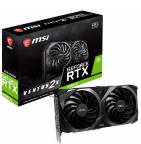 MSI GeForce RTX 3060 Ti Ventus 2X OCV1 LHR 8GB GDDR6 Graphics Card, 256-bit, 1695 MHz, PCI Express Gen 4, DisplayPort x 3, (LHR) | 912-V397-233