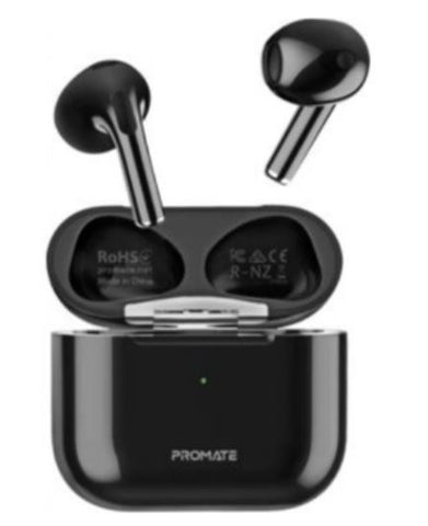 Promate True Wireless Earbuds, Premium In-Ear Headphones with Charging Case
