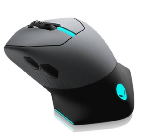 Dell Alienware 610M Wired/Wireless Gaming Mouse, 16000 DPI Resolution, 7 Buttons, 40G Acceleration, 1000Hz Polling Rate, 350 Hours Run Time, USB Interface, Black (Dark Side of the Moon) | AW610M