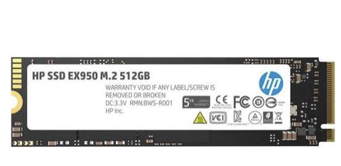 HP EX950 M.2 2TB PCIe 3.1 x4 NVMe 3D TLC NAND Internal Solid State Drive (SSD) Sequential read/write speeds up to 3, 500 Mbps/ 2, 900 Mbps | 5MS24AA