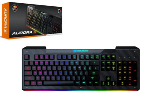 Cougar Aurora S Membrane Gaming Keyboard with RGB backlights effects and Carbonlike Design | CG-KB-AURORA-S-RGB