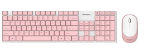 Philips C314 Wireless Keyboard and Mouse Combo, 2.4 Ghz, Pink | SPT6314/00