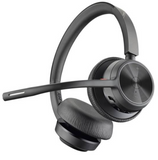Polycom Voyager 4320 UC USB-C & Wireless Bluetooth Stereo Headset, Flexible Boom Mic, Up to 24h Talk Time, On-Ear Controls, 50m Range, Zoom & Microsoft Teams Certified, Black | 218475-02