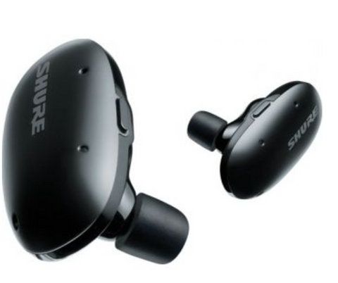 Shure Aonic Free True Wireless Sound Isolating Earphone, Up to 21 Hours Battery Life, Bluetooth 5, 10 Meters Range, Shure Plus Play App, Environment Mode, Black | SBE1DYBK1-EFS