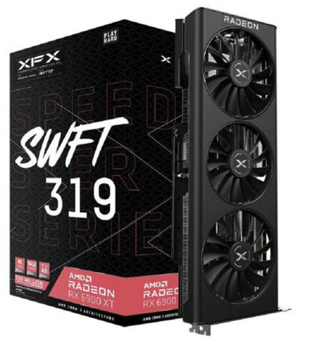 XFX Speedster SWFT 319 AMD Radeon RX 6900 XT Core Graphics Card, With 16GB GDDR6 256 Bit, 2250 MHz Boost Clock, AMD RDNA 2, 16 Gbps, 5120 Stream Processor, HDMI 3xDP | RX-69XTAQFD9