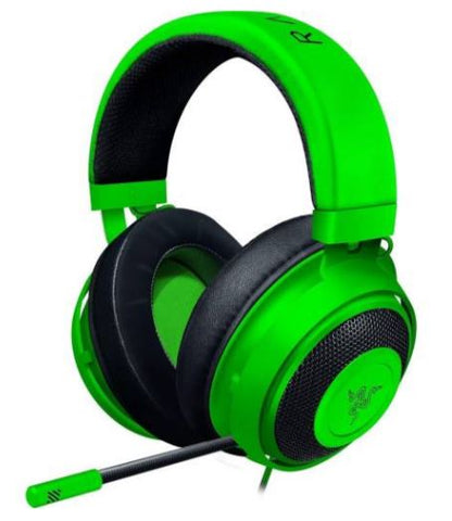 Razer Wired Gaming Headset Kraken PC/Game Console/Smartphone Equipped with Analog Audio Terminal 3.5mm Stereo Mini 4 Pole or 3 Pole ×2 (Volume Dial/Microphone Mute Switch), Green