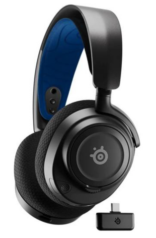 SteelSeries Arctis Nova 7P Wireless Multi-System Gaming & Mobile Headset, Nova Acoustic System, 2.4GHz & Simultaneous Bluetooth, 38Hr Battery, ClearCast Gen2 Mic, PlayStation, PC, Black | 61559