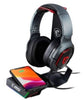 MSI Immerse HS01 Combo Gaming Headset, Stand with Wireless Charger Black with Red, Qi Certified Wireless Charger, Solid Metal Design, Cable Organiser, RGB Ambient Indicator | S98-0700020-CLA