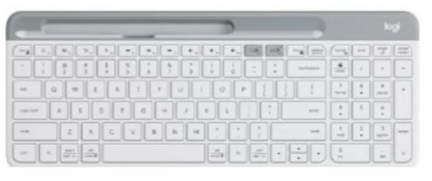Logitech K580 Slim Multi Device Wireless Keyboard, 10 Meter Operating Distance, White | 920-010581