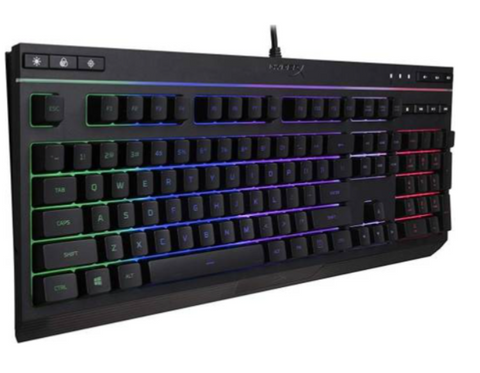HyperX Alloy Core RGB Membrane Gaming Keyboard – Comfortable Quiet Silent Keys with RGB LED Lighting Effects, Spill Resistant, Dedicated Media Keys, Black | HX-KB5ME2-US