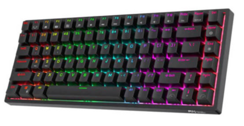 RK Royal Kludge Rk84 Tri Mode Hot Swapable RGB Mechanical Gaming Keyboard,84 Keys, Compact 75% Layout, Brown Switch Black | rk84 tri