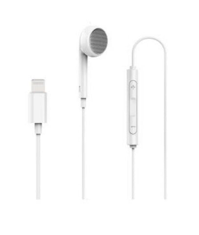 Powerology Mono Single Earphone with MFi Lightning Connector - White