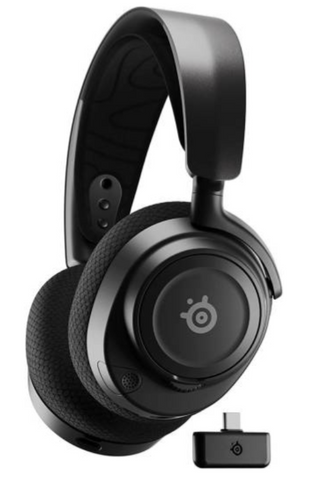SteelSeries Arctis Nova 7 Wireless Multi-System Gaming & Mobile Headset, Nova Acoustic System, 2.4GHz & Simultaneous Bluetooth, 38Hr Battery, USB-C, ClearCast Gen2 Mic, PC, PlayStation, Black | 61553