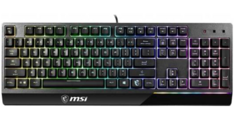 MSI Vigor GK30 Keyboard, Plunger Switches, Gold-plated connector, USB 2.0, RGB, Arabic English | S11-04AR212-CLA