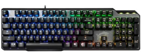 MSI Vigor GK50 Elite LL, Kailh Blue Switch (Clicky) Keyboard, RGB, Wired USB 2.0, Full Keys Anti-Ghosting | S11-04US255-CLA