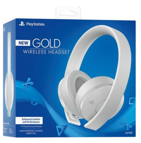 Sony PlayStation Gold Wireless Headset (White), UPC 711719520856 | 3003339
