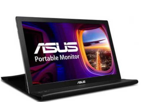 Asus MB168B - 15.6 Inch Portable LED Backlit TN, 1366 x 768 Resolution, 1366 x 768 Resolution, 11 ms Response Time, 500 Contrast Ratio, USB-Powered Monitor, Black | 90LM00I0-B01170