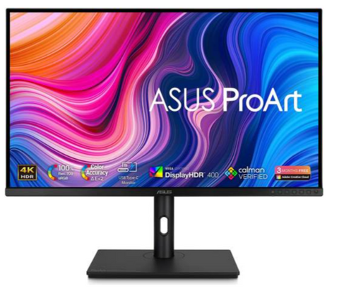 Asus ProArt Display 32” 4K HDR IPS Monitor, UHD (3840 x 2160), 60Hz Refresh Rate, 5ms Response Time, 100% sRGB/Rec.709, Calman Verified, USB-C, DisplayPort, HDMI, USB 3.1 Hub | PA329CV