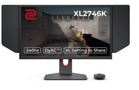 BenQ Zowie XL2746K DyAc+ 27'' FHD TN Gaming Monitor, For Esports, 1920 x 1080 Resolution, 240Hz Refresh Rate, 16:9 Aspect Ratio, HDMI 2.0 / DisplayPort 1.2 Inputs, Space Saving Base | XL2746K