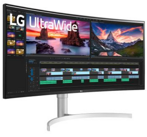 LG 38WN95C-W 38 Inch 21:9 UltraWide G-Sync/FreeSync QHD+ Curved, 3840 x 1600 Resolution, 144Hz, 178°/178° Viewing Angles, HDMI | DisplayPort 1.4 | Thunderbolt 3, IPS Monitor | 38WN95C-W