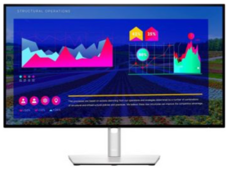 Dell U2722D 27'' UltraSharp QHD LED Monitor with Comfort View Plus, 2560X1440 Resolution, 60Hz Refresh Rate, 16:9 Aspect Ratio, 100% sRGB, IPS Technology, USB-C Connectivity, Platinum Silver | U2722D