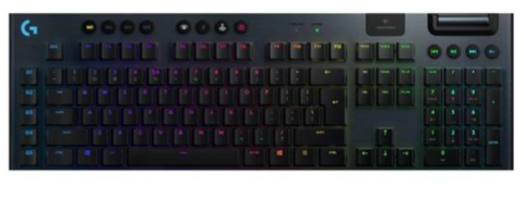 Logitech G915 LIGHTSPEED Wireless RGB Keyboard (Clicky), Bluetooth, LIGHTSYNC RGB, 5 Dedicated G-Keys Dedicated media control, English US Layout | 920-009111