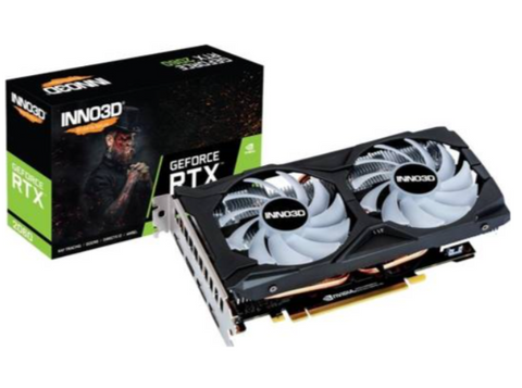 Inno3D GeForce RTX 2060, 6GB GDDR6, Twin X2 OC RGB (1710MHz / 14.0 Gbps), 192 bit, HDMI 2.0b, 3x DisplayPort 1.4, PCI-E 3.0 X16, 7680x4320 Resolution Graphics Card | N20602-06D6-1710VA15LB