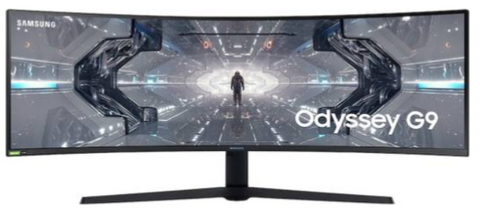 Samsung Odyssey G9, 49 Inch, QLED HDR1000, Dual-QHD 32:9 Curved Gaming Monitor, 1ms 240hz, | LC49G95TSSMXUE