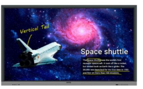 BenQ RE6501 65” Education Interactive Display Monitor, UHD 3840x2160, 8ms Response Time, 50/60Hz, IR Technology, 20 Points Multi-Touch, 1,200:1 Contrast Ratio, DLED, Black | RE6501