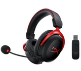 HyperX Cloud II 4 P5K4AA Wireless Gaming Headset, For PC / PS4 / Nintendo Switch, Battery Up to 30 Hours, 7.1 Surround Sound, Memory Foam, Detachable Noise Cancelling Mic, Black Red | HHSC2X-BA-RD/G