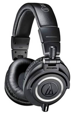 Audio-Technica ATH-M50x Professional Studio Monitor Headphones, 90° swiveling earcups, Circumaural Design, Professional grade studio monitor headphones, Black | ATH-M50x