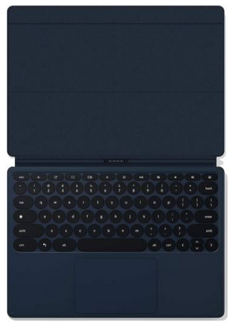 Google Pixel Slate Keyboard, Backlit, Ultra-Quiet Hush Keys, Built-In Adjustable Stand, Quick Snap Connector, Dedicated Google Assistant Key, Doubles as a Cover, Midnight Blue | GA00400-US