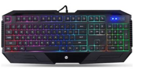 HP K110 Wired 4 Colors Gaming Keyboard, 26 Keys Anti Ghosting, With Cool Lighting Effects | K110