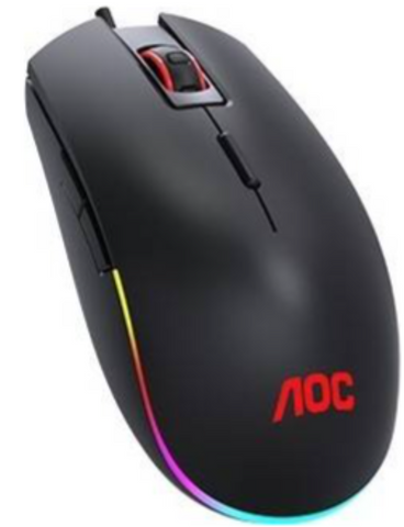 AOC GM500 Gaming Mice, 8 Button, 5000 DPI, RGB - Black | GM500