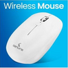 Genuine RF 2.4GHz Wireless Mouse With Newest Optical Technology, White | GN-M7097-W