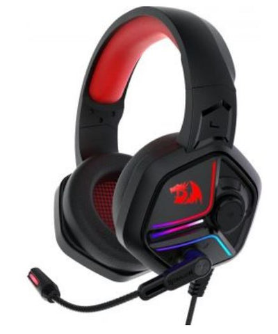 Redragon H230 Ajax RGB Over Ear Wired Gaming Headset, Dynamic RGB Backlight