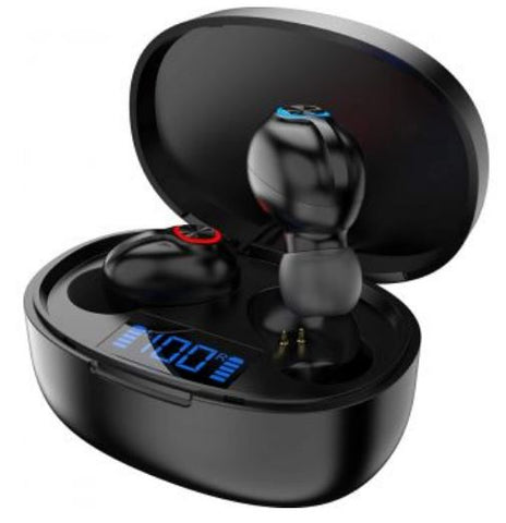 Jellico Wireless Earbuds Stereo Headset With LED Digital Display - Black